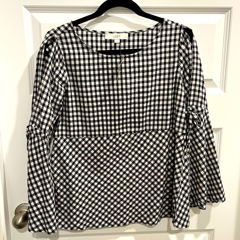 NEW!! Loft Size XS Petite Black & White Gingham Design🔥 Petite Party Host Pick!
